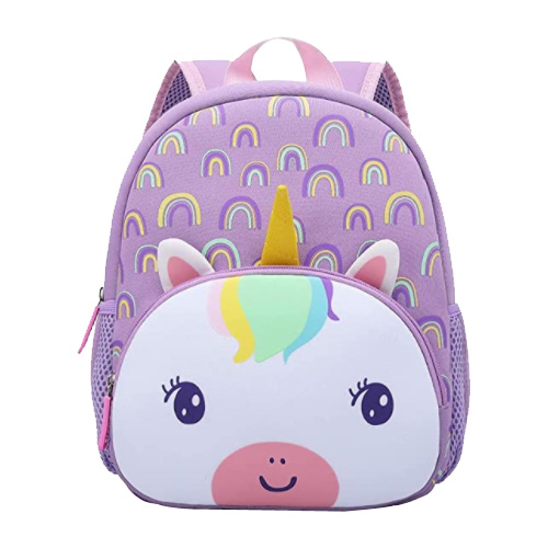 Mochila escolar arco-íris para meninas