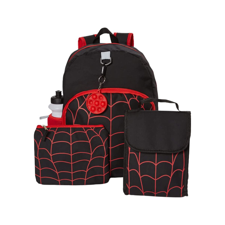 Mochila de estudante teia de aranha